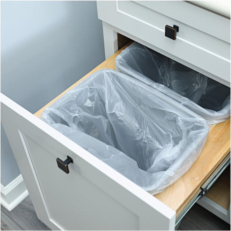 Genuine Joe High-Density Can Liners - Small Size - 16 gal Capacity - 24" Width x 32" Length - 0.31 mil (8 Micron) Thickness - High Density - Clear - Resin - 20/Carton - 50 Per Roll - Office Waste, Industrial Trash