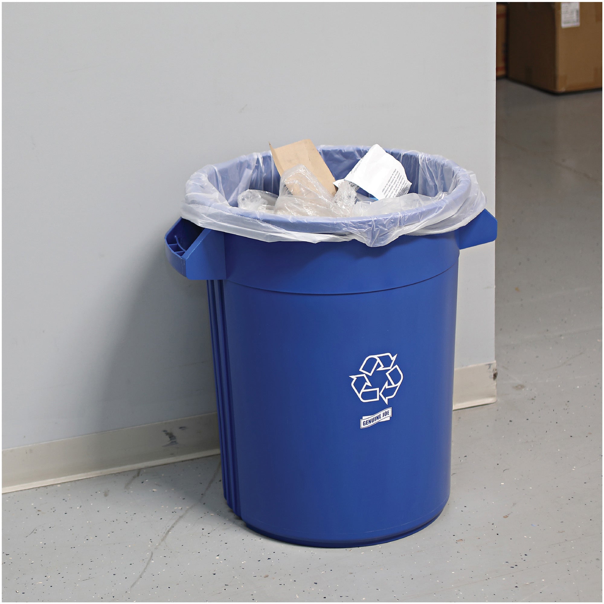 Genuine Joe High-density Can Liners - Large Size - 45 gal Capacity - 40" Width x 48" Length - 0.63 mil (16 Micron) Thickness - High Density - Clear - Resin - 10/Carton - 25 Per Roll - Office Waste, Industrial Trash