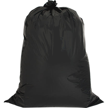 Genuine Joe Heavy Duty Contractor Bags - Large Size - 42 gal Capacity - 48" Length x 33" Width x 2.50 mil (63 Micron) Thickness - Low Density - Black - Kitchen - 20/Box - 1 / Carton