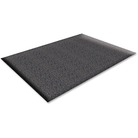 Genuine Joe Soft Step Vinyl Anti-Fatigue Mats - Warehouse - 10 ft Length x 36" Width x 0.375" Thickness - Vinyl - Black - 1 Each