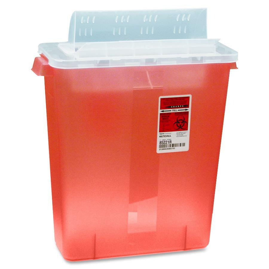 Covidien Transparent Red Sharps Container - 900