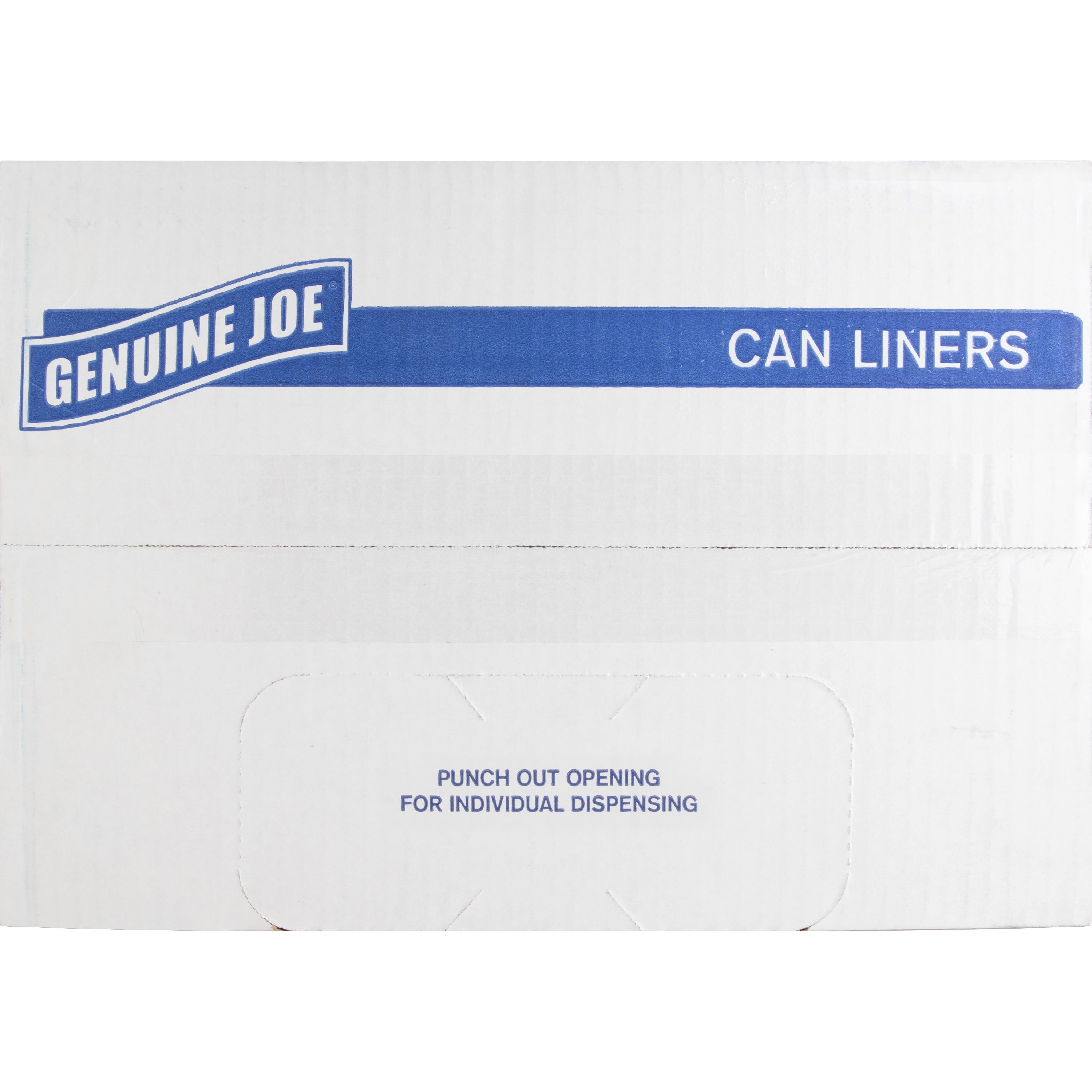 Genuine Joe Linear Low Density Can Liners - Small Size - 16 gal Capacity - 24" Width x 31" Length - 0.60 mil (15 Micron) Thickness - Low Density - Brown, Black - 500/Carton