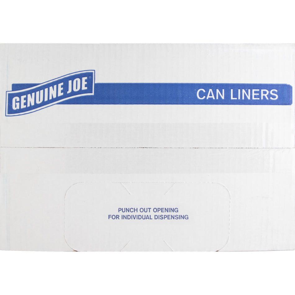 Genuine Joe Linear Low Density Can Liners - Small Size - 16 gal Capacity - 24" Width x 31" Length - 0.60 mil (15 Micron) Thickness - Low Density - Brown, Black - 500/Carton