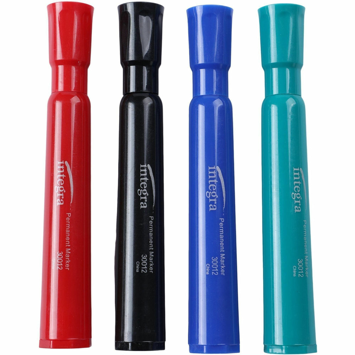 Integra Permanent Chisel Markers - Chisel Marker Point - Assorted Ink - 4 / Set