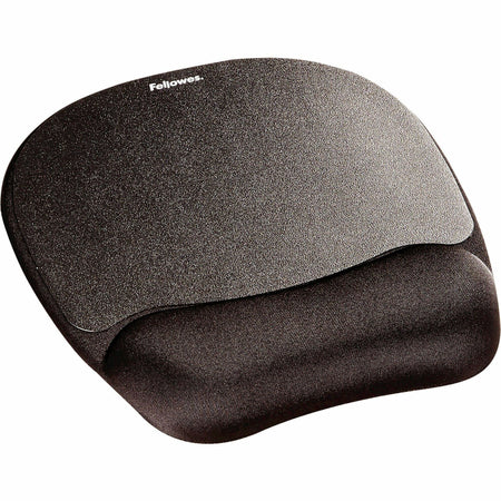 Fellowes Memory Foam Mouse Pad/Wrist Rest - 1" Height x 7.94" Width x 9.25" Depth - Black - Memory Foam - Wear Resistant, Tear Resistant, Skid Proof - 1 Each