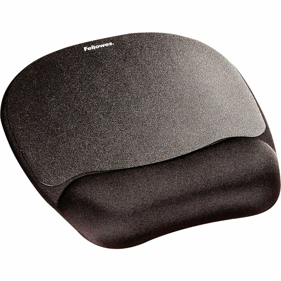 Fellowes Memory Foam Mouse Pad/Wrist Rest - 1" Height x 7.94" Width x 9.25" Depth - Black - Memory Foam - Wear Resistant, Tear Resistant, Skid Proof - 1 Each