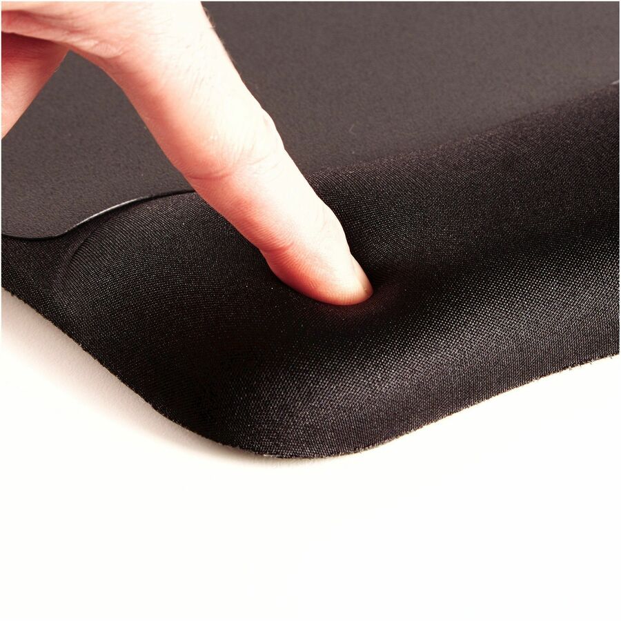 Fellowes Memory Foam Mouse Pad/Wrist Rest - 1" Height x 7.94" Width x 9.25" Depth - Black - Memory Foam - Wear Resistant, Tear Resistant, Skid Proof - 1 Each