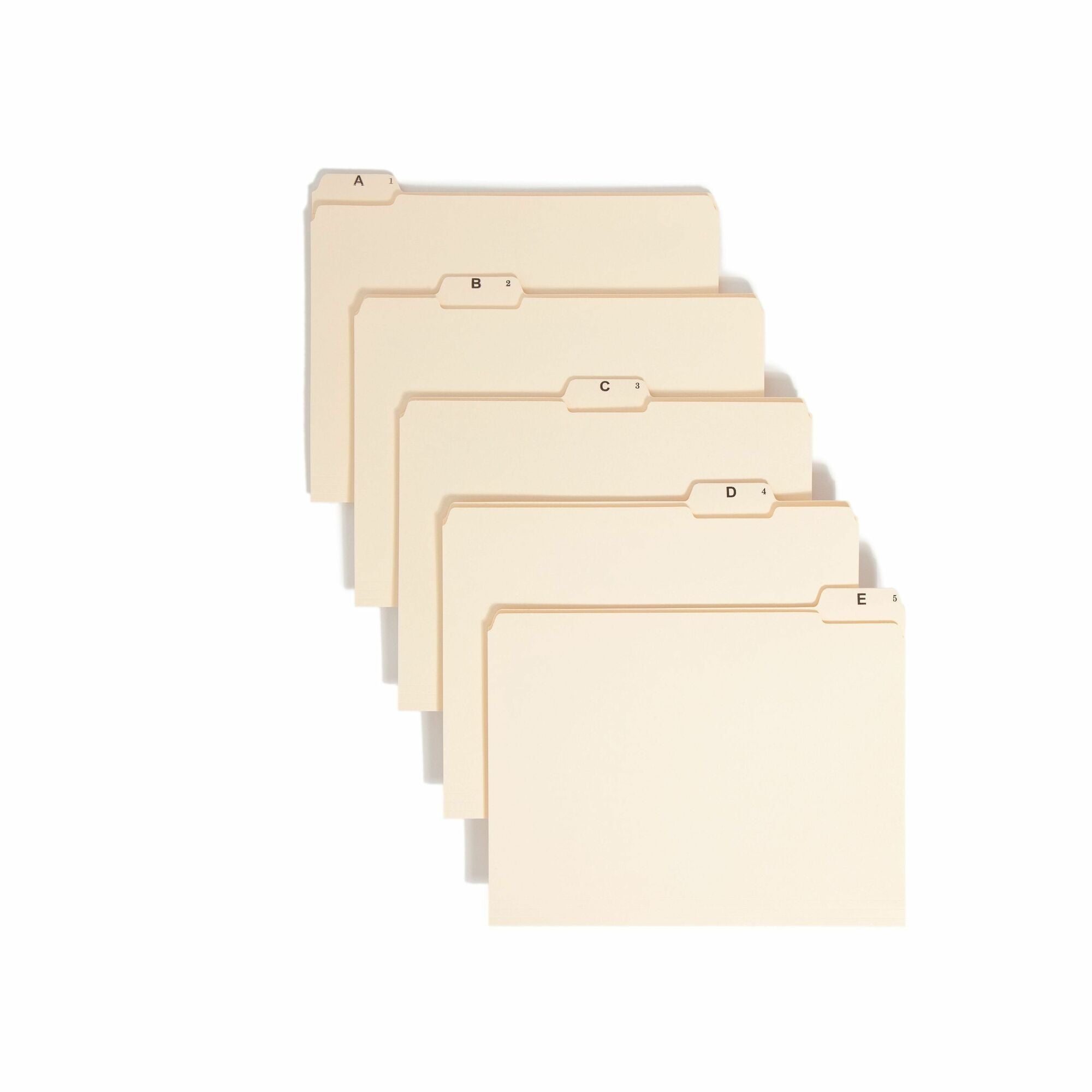 Smead 1/5 Tab Cut Letter Recycled Top Tab File Folder - 2000