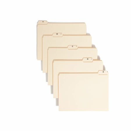 Smead 1/5 Tab Cut Letter Recycled Top Tab File Folder - 2000