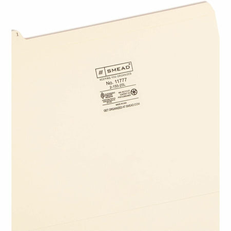 Smead 1/5 Tab Cut Letter Recycled Top Tab File Folder - Alternate-Image3