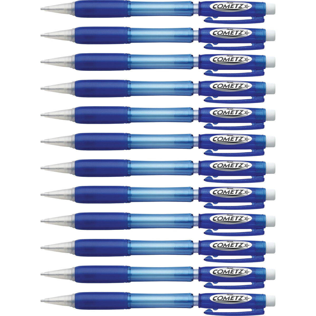 Pentel Cometz .9mm Automatic Pencils - 0.9 mm Lead - #2 - Blue Barrel - 1 Dozen