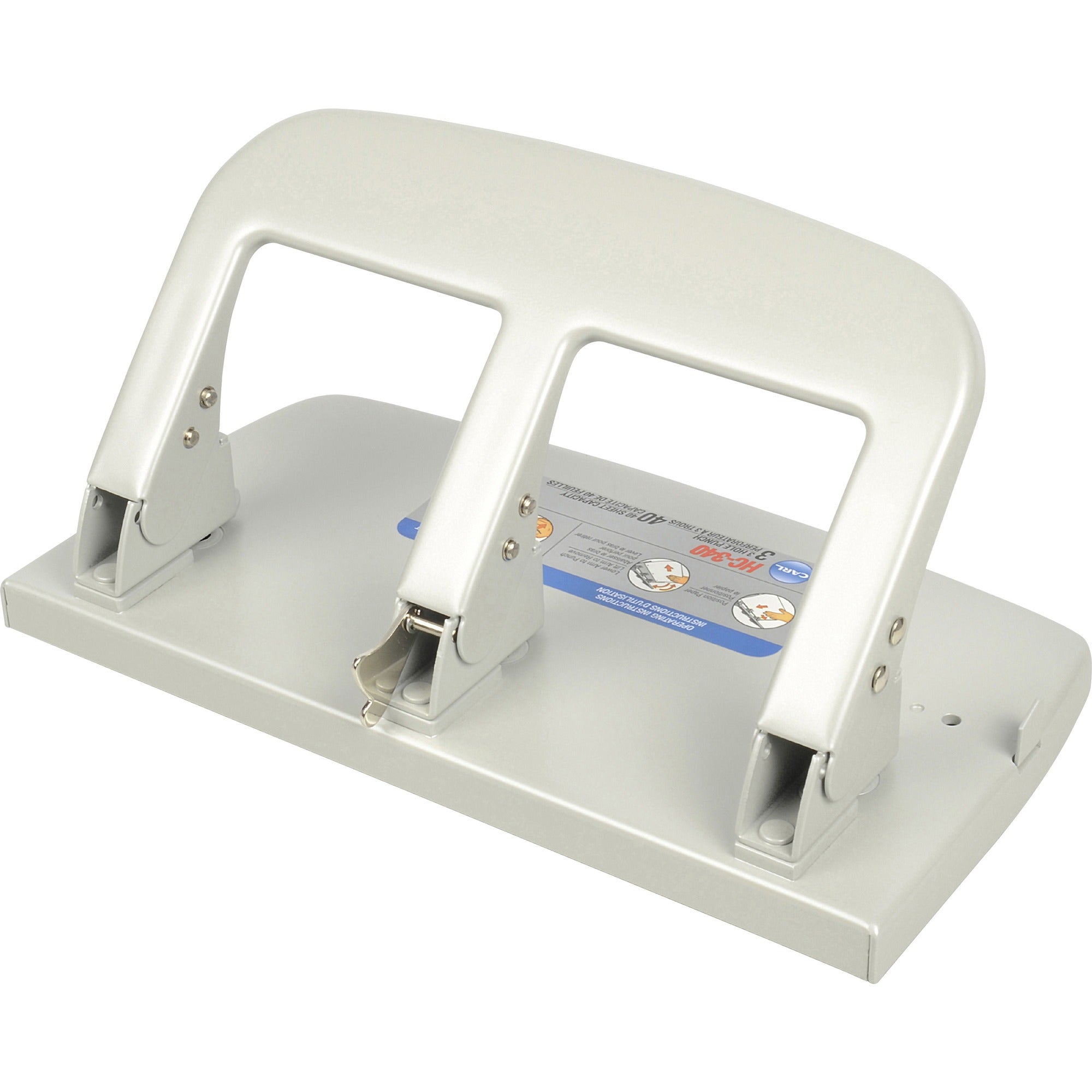 CARL Heavy-duty 3-Hole Punch with Tray - 2000
