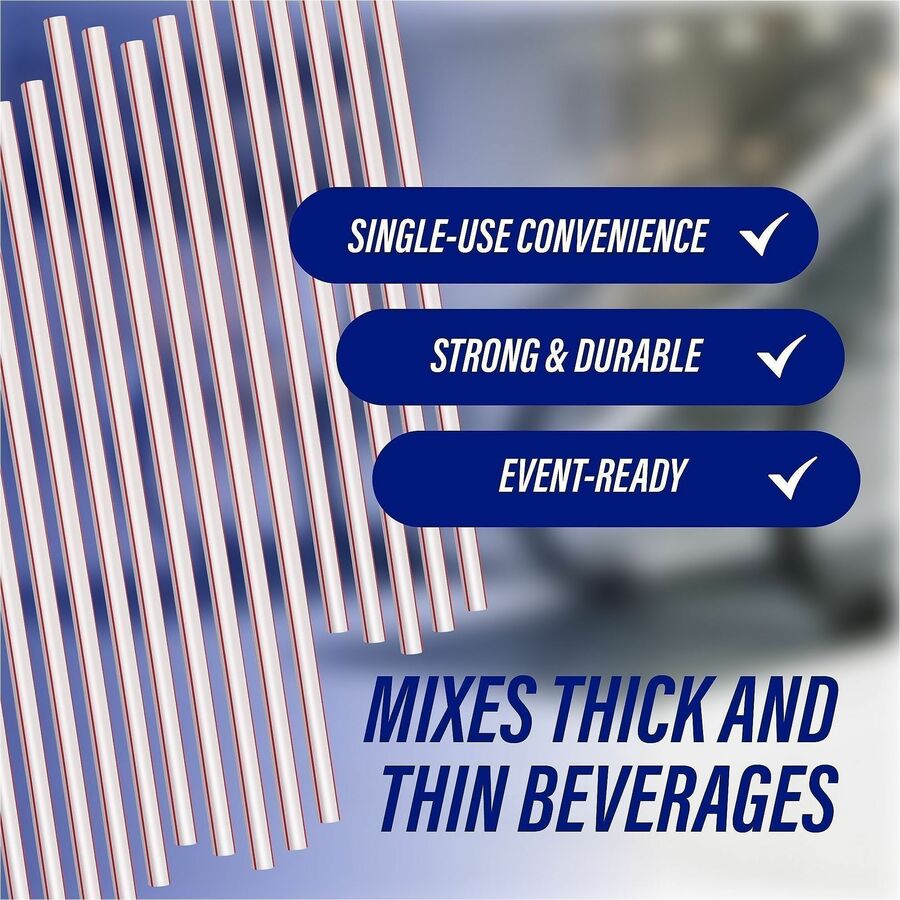 Genuine Joe 5-1/2" Plastic Stir Stick/Straws - Alternate-Image5