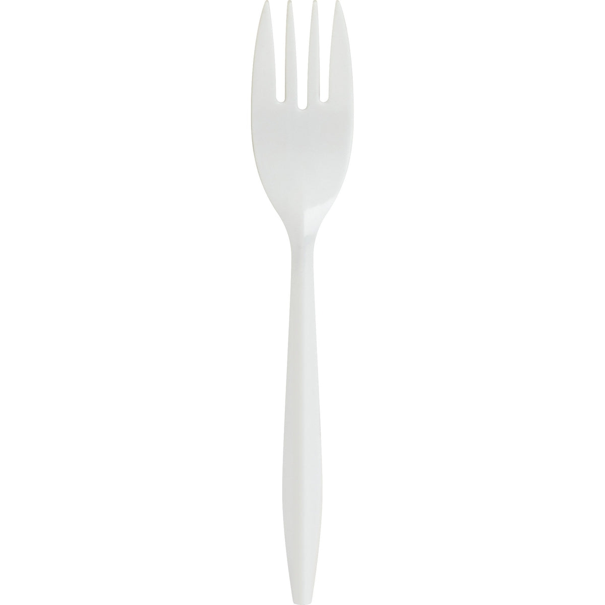 Genuine Joe Medium-weight Forks - White - 1000 / Carton