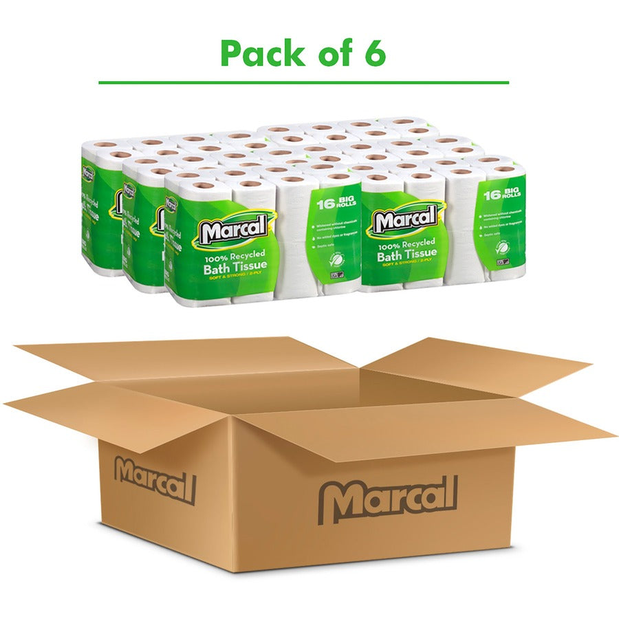 Marcal 100% Recycled Soft/Strong Bath Tissue - Alternate-Image2