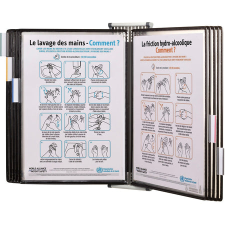 Djois by Tarifold Wall-Mountable Antimicrobial Reference Display Unit - Right