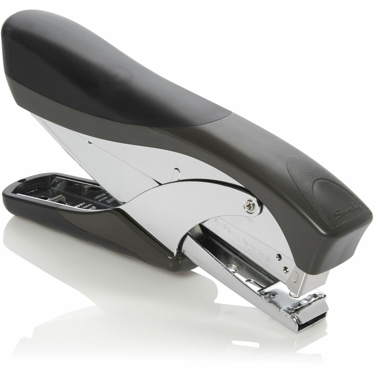 Swingline Premium Hand Stapler - Staples Upto 20 Sheet of 20lb Paper - Holds Upto 210 Staple - Full Strip - Staple Size: 0.25" - Top Loading - Black - Metal - 1 Each