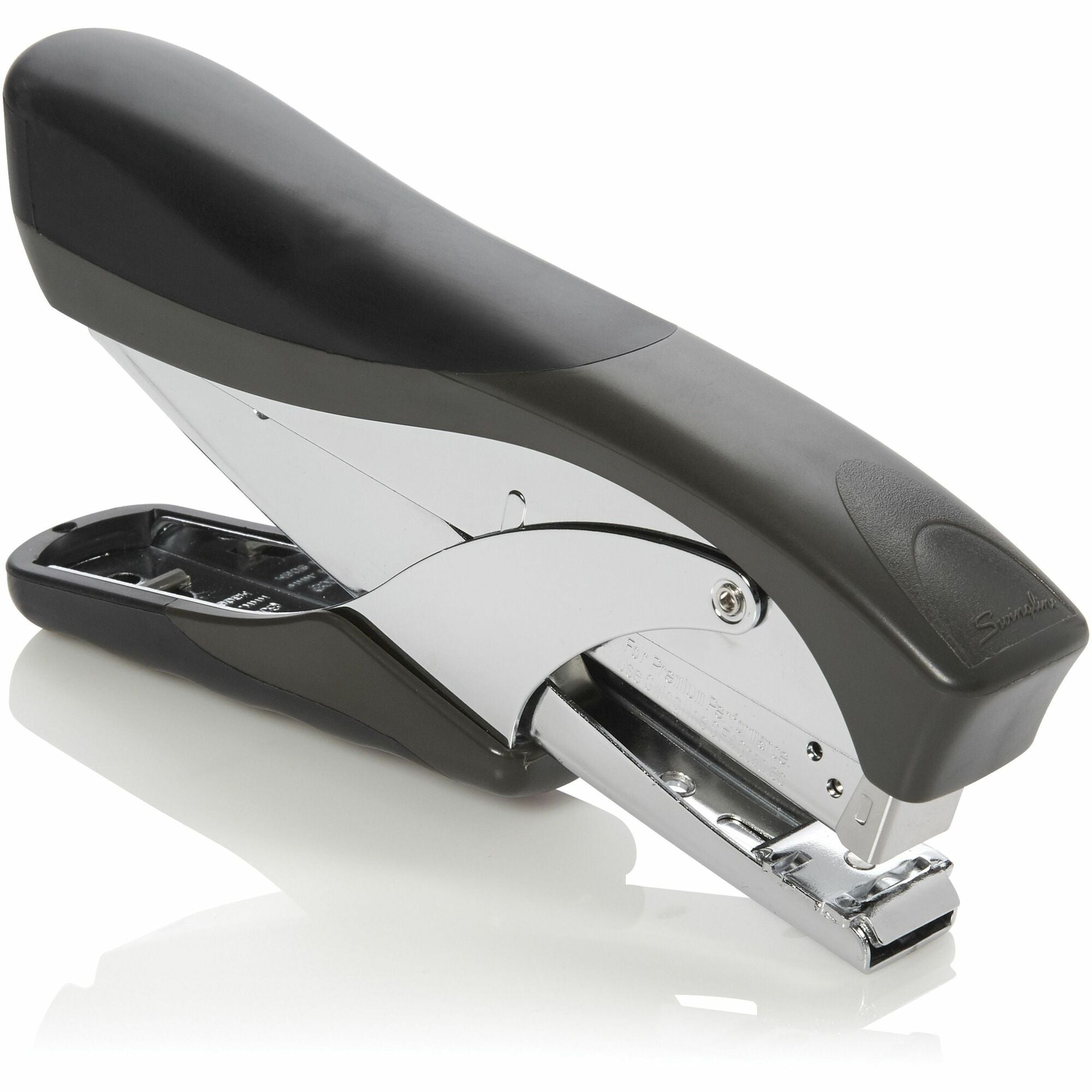 Swingline Premium Hand Stapler - Staples Upto 20 Sheet of 20lb Paper - Holds Upto 210 Staple - Full Strip - Staple Size: 0.25" - Top Loading - Black - Metal - 1 Each