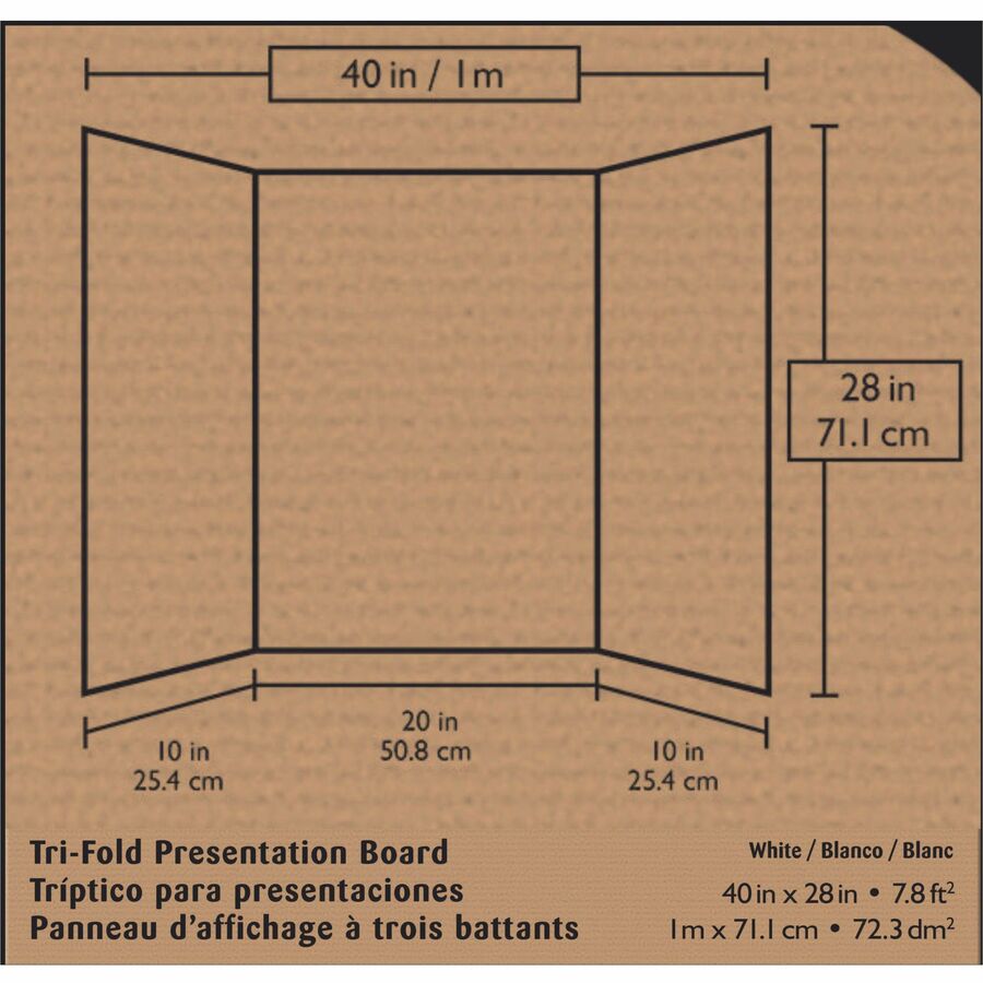 Pacon Presentation Boards - 28" Board Height x 40" Board Width - White Surface - 8 / Carton