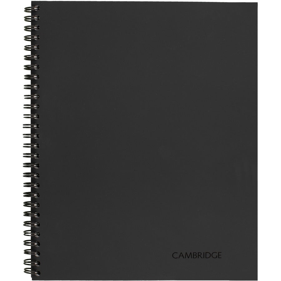 Mead Limited Meeting Notebooks - Letter - 80 Sheets - Wire Bound - Letter - 8 1/2" x 11" Sheet Size - Black Linen Cover - Perforated - 1 Each