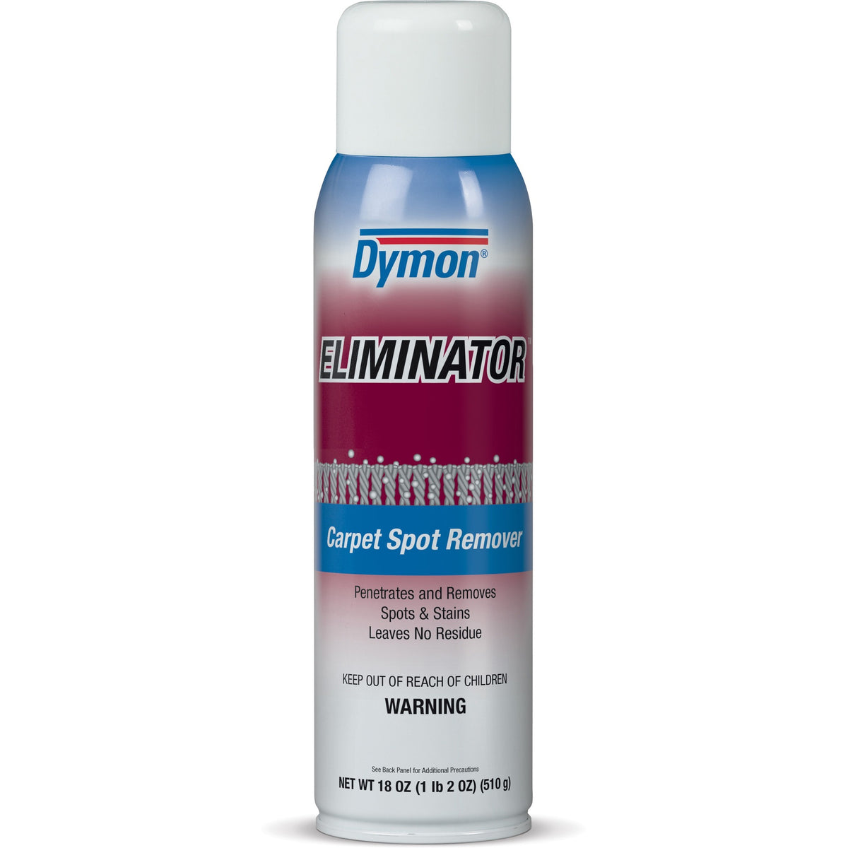 Dymon Eliminator Carpet Spot Remover/Cleaner - For Urine, Vomit, Kool-Aid - 18 oz (1.12 lb) - Recommended For: Grease Remover, Ketchup Remover, Soil Remover, Coffee Remover - White - 1 Each