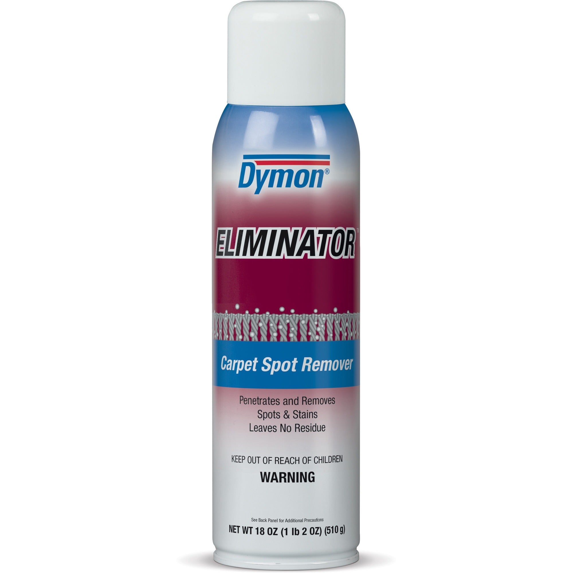 Dymon Eliminator Carpet Spot Remover/Cleaner - For Urine, Vomit, Kool-Aid - 18 oz (1.12 lb) - Recommended For: Grease Remover, Ketchup Remover, Soil Remover, Coffee Remover - White - 1 Each