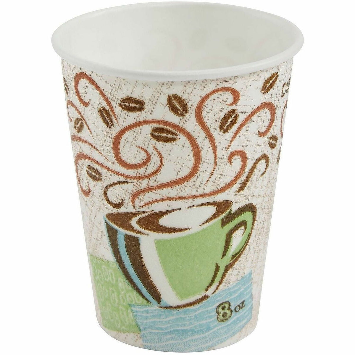 Dixie PerfecTouch 8 oz Insulated Paper Hot Coffee Cups by GP Pro - 1500