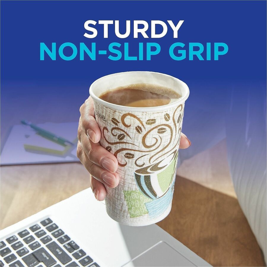 Dixie PerfecTouch 8 oz Insulated Paper Hot Coffee Cups by GP Pro - Alternate-Image7