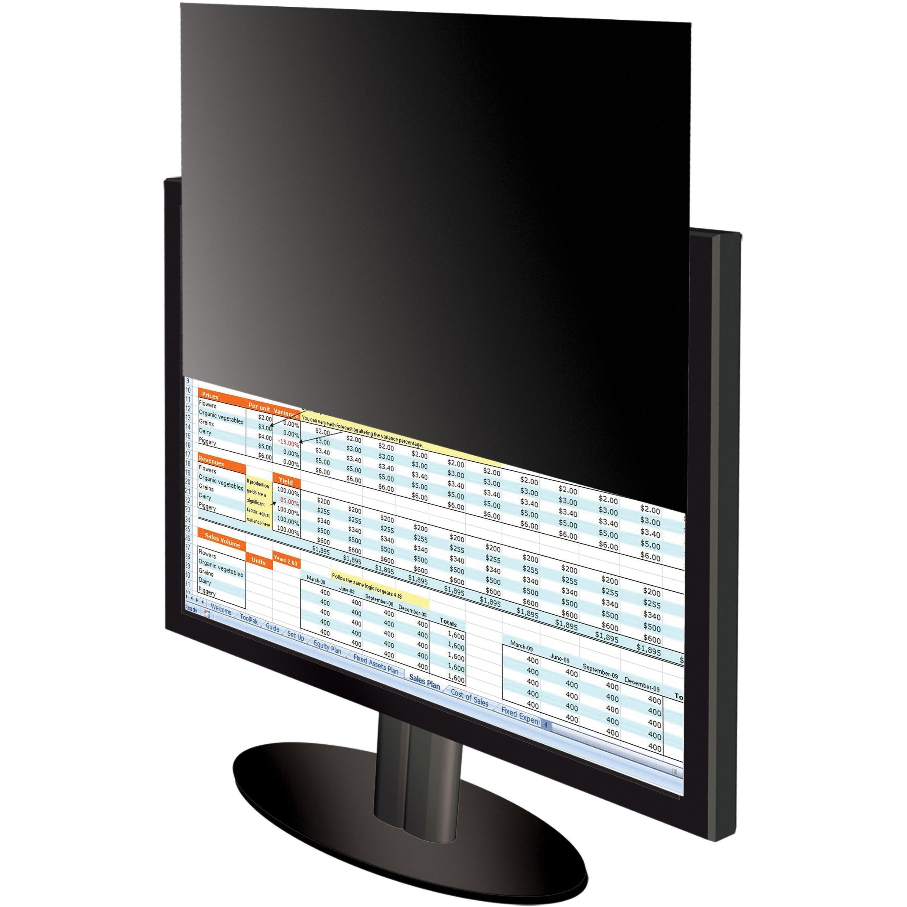 Kantek Secure-View Blackout Privacy Filter Black - For 19"Monitor, Notebook - PET (Film) - Anti-glare - 1 Each