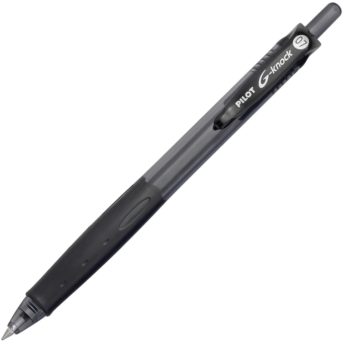 Pilot BeGreen G-Knock Retractable Gel Ink Pens - 0.7 mm Fine Pen Point - Refillable - Retractable - Black Ink - Gel-based - Black Barrel - 1 Dozen