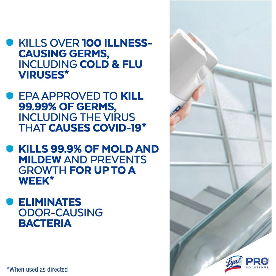 Professional Lysol Disinfectant Spray - For Multi Surface - 19 fl oz (0.6 quart) - Fresh Scent - Recommended For: Germs Remover - Pleasant Scent, Disinfectant, CFC-free - Clear - 12 / Carton