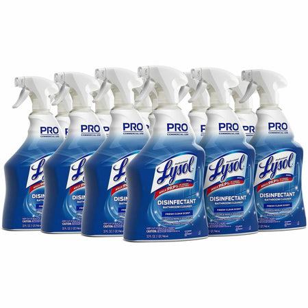 Professional Lysol Disinfectant Bathroom Cleaner - For Fiberglass, Nonporous Surface, Stainless Steel, Hard Surface, Plastic Surface - Ready-To-Use - 32 fl oz (1 quart) - Fresh Clean Scent - Pleasant Scent - 12 / Carton