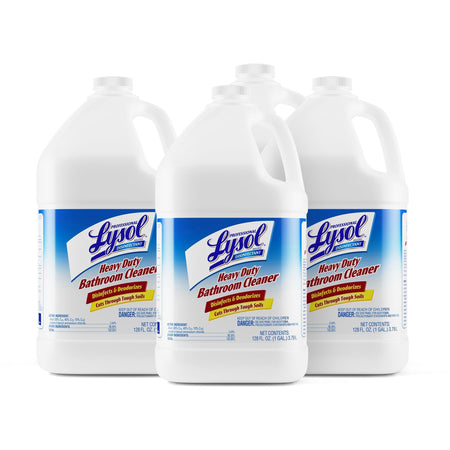 Professional Lysol Heavy-Duty Disinfectant Bathroom Cleaner - Concentrate - 128 fl oz (4 quart) - Citrus Floral Scent - Non-abrasive - 4 / Carton