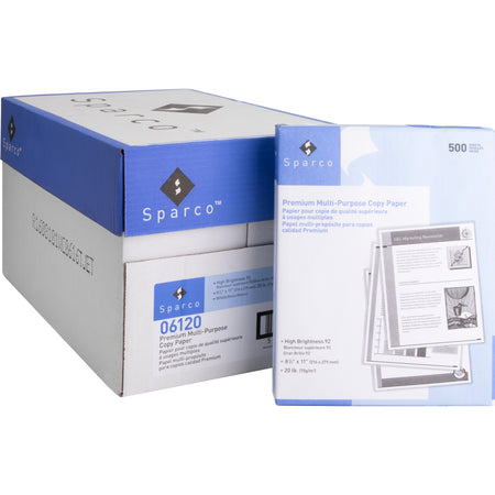 PALLET Sparco Copy Paper - 92 Brightness - Letter - 8 1/2" x 11" - 20 lb Basis Weight - White - 500 Sheets per Ream - 400 / Pallet