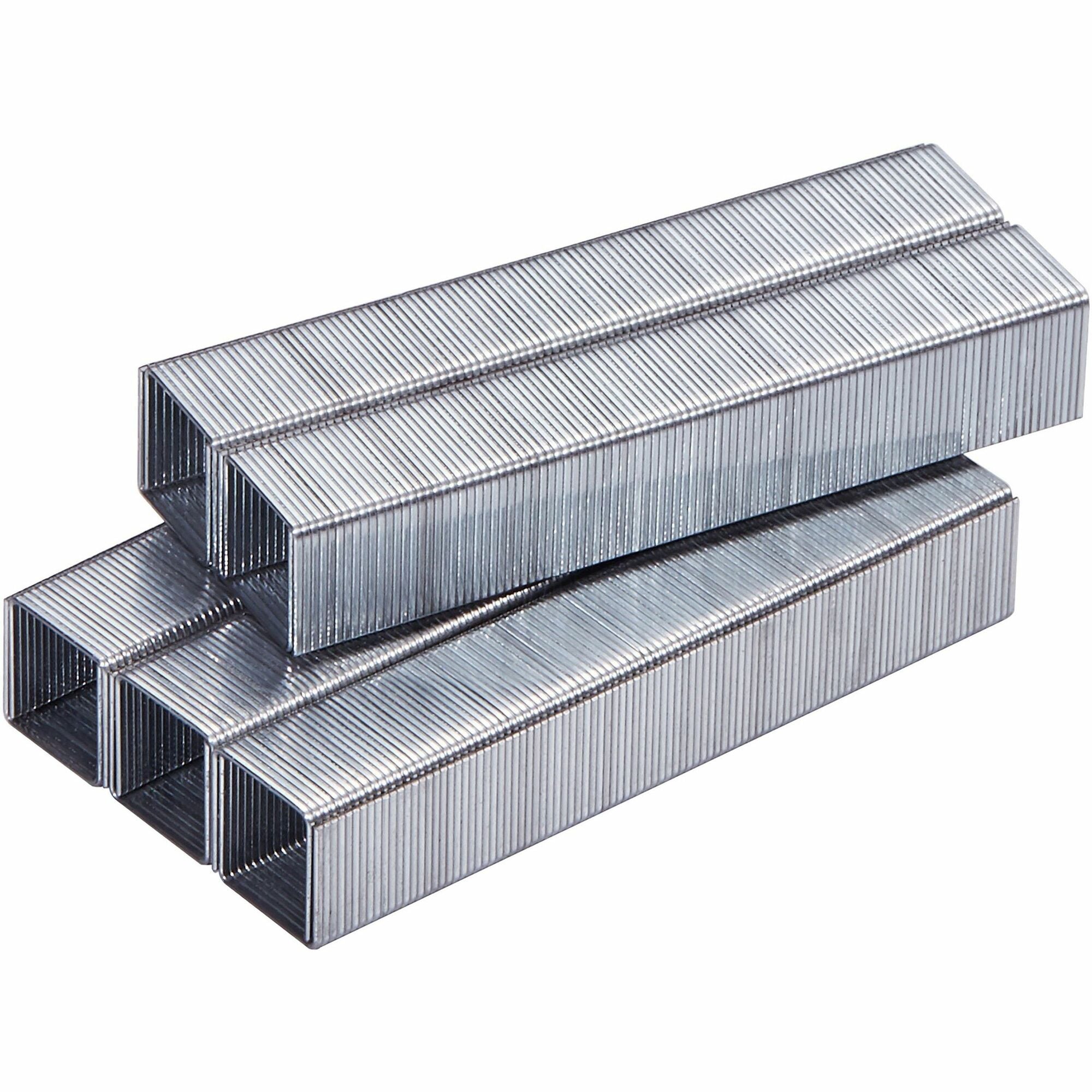 Bostitch Heavy-Duty Staples - Heavy Duty - 1/2" Leg - 1/2" Crown - Holds 100 Sheet(s) - for Paper - Heavy Duty - Silver - 0.6" Height x 2.7" Width x 3.2" Length - 100 Per Strip - 1000 / Box