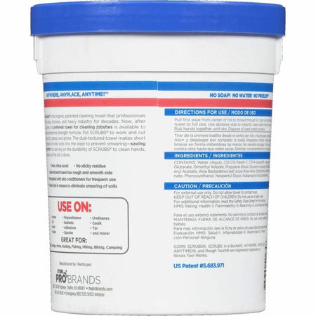 SCRUBS In-A-Bucket Hand Cleaner Towels - Rear