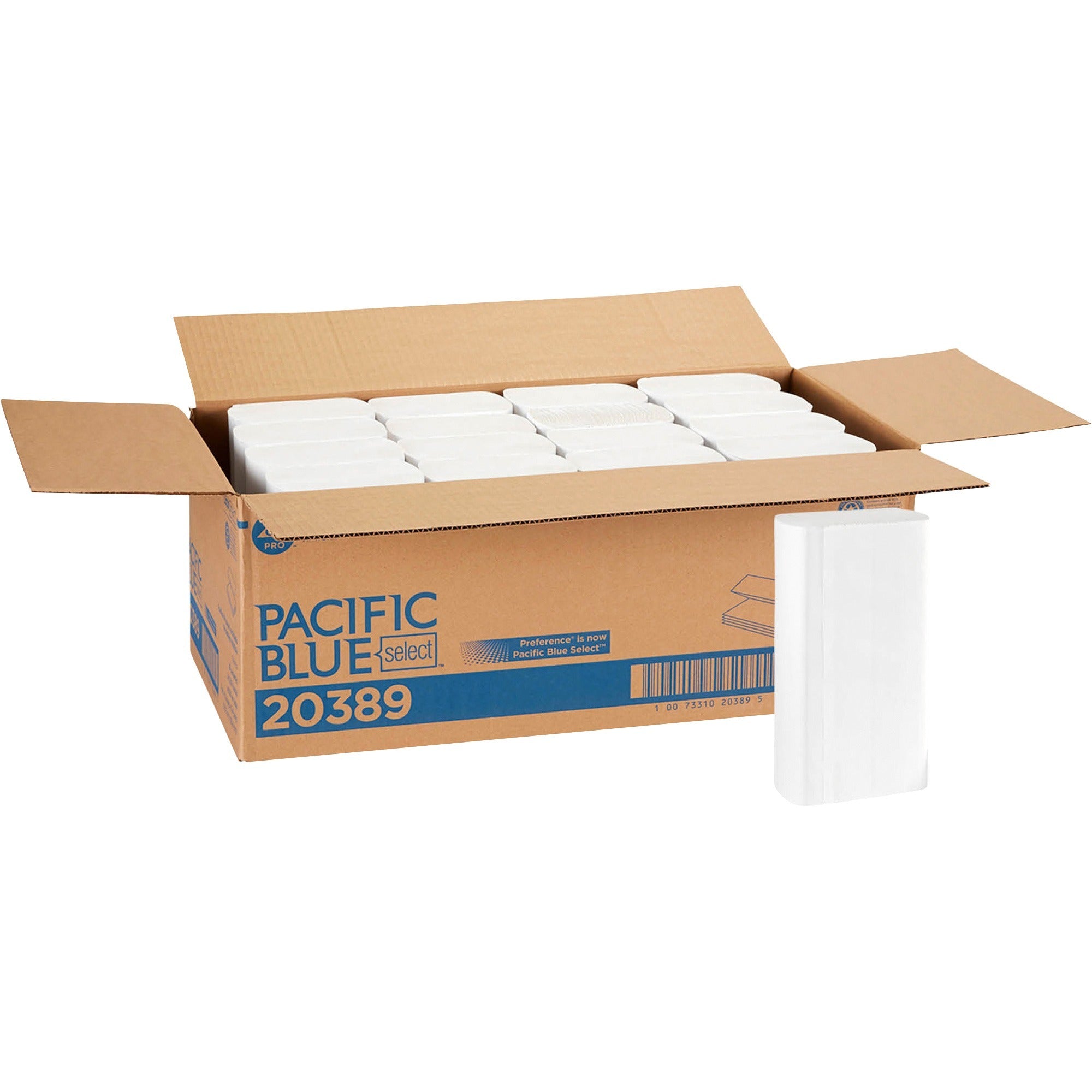 Pacific Blue Select Multifold Premium Paper Towels - 1 Ply - 9.20" Width x 9.40" Length - White - Paper - 250/Pack - 16 / Carton