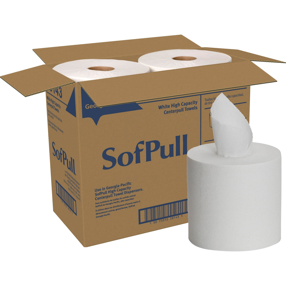 SofPull Centerpull High-Capacity Paper Towels - 15" Width x 7.80" Length - 560 Sheets/Roll - White - Paper - 4 / Carton
