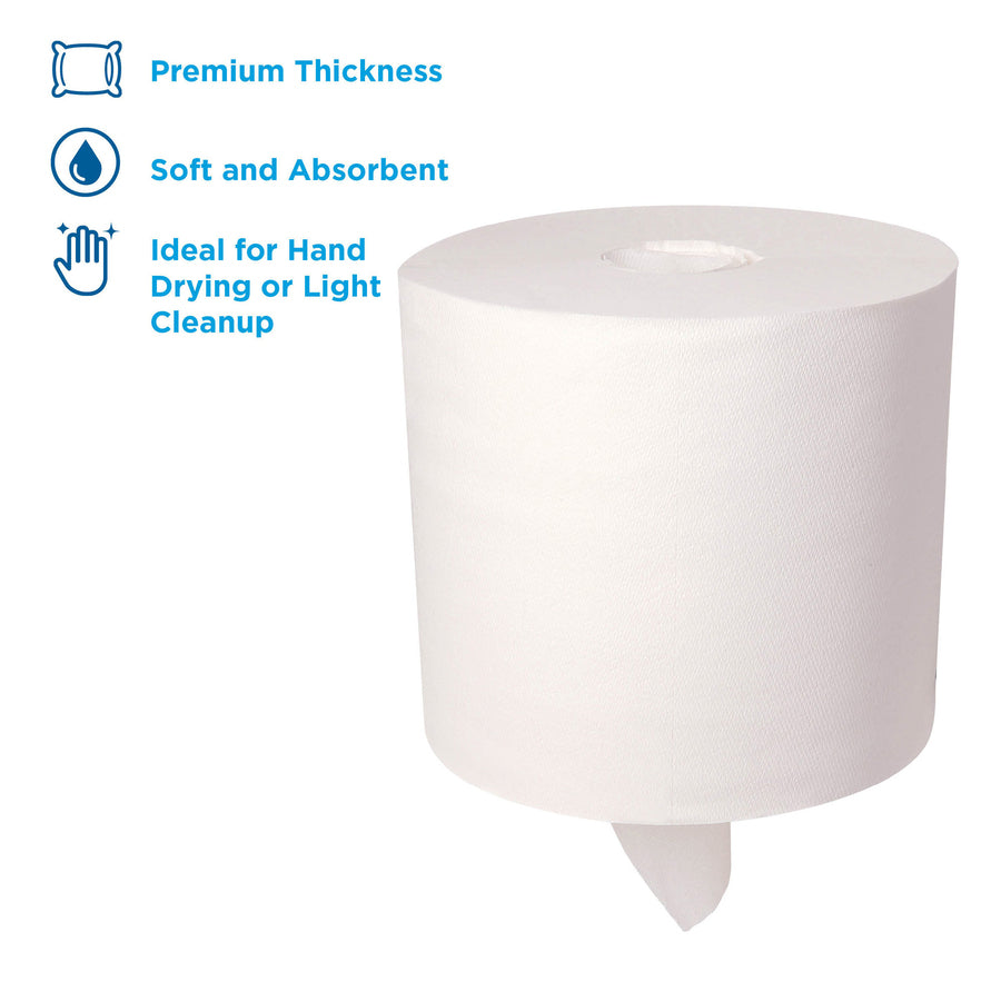 SofPull Centerpull High-Capacity Paper Towels - 15" Width x 7.80" Length - 560 Sheets/Roll - White - Paper - 4 / Carton