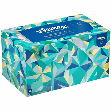 Kleenex® Hand Towels with Premium Absorbency Pockets in a Pop-Up Box - 9" Width x 10.25" Length - White - Fiber - 120 / Box