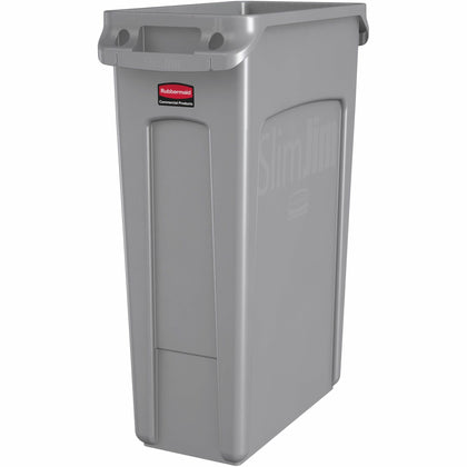 Rubbermaid Commercial Slim Jim 23-Gallon Waste Container - Durable Vented Design - Containers & Lids