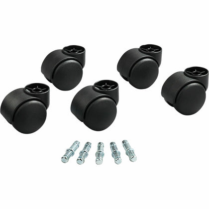 Master Caster Deluxe Futura Hooded Carpet Casters - 2.18’’ Diameter - Set of 5 - & Glides