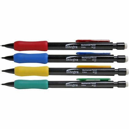 Integra Grip Mechanical Pencils: 0.5mm Lead Refillable Assorted Barrel - Pencils