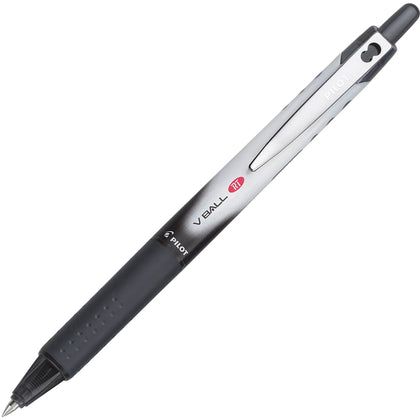 VBall RT Retractable Rolling Ball Pens - 0.5 mm Extra Fine Pen Point - Refillable - Retractable - Black Ink - Black Barrel - 1 Each