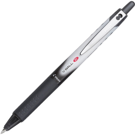 VBall RT Retractable Rolling Ball Pens - 0.5 mm Extra Fine Pen Point - Refillable - Retractable - Black Ink - Black Barrel - 1 Each