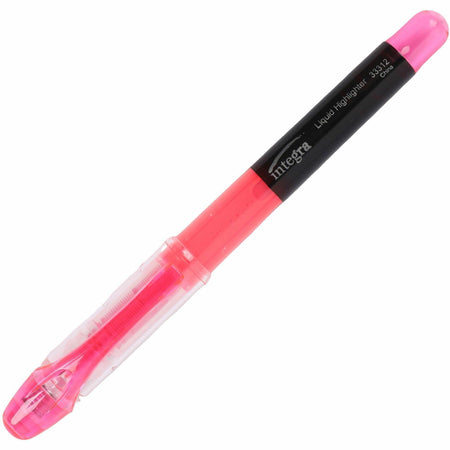 Integra Liquid Highlighters - Chisel Marker Point - Fluorescent Pink Ink - 1 Dozen