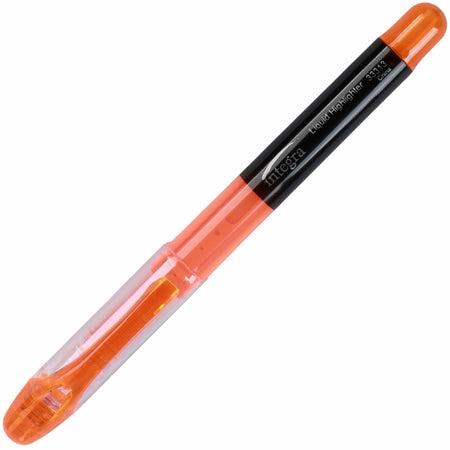 Integra Liquid Highlighters - Chisel Marker Point - Fluorescent Orange Ink - 1 Dozen
