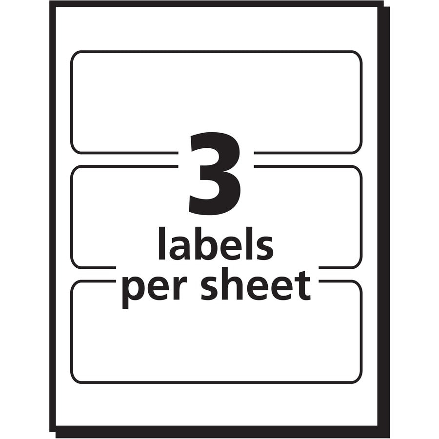 Avery®  Removable Labels - 1 1/2" Height x 3" Width - Removable Adhesive - Rectangle - Laser, Inkjet - White - Paper - 3 / Sheet - 50 Total Sheets - 150 Total Label(s) - 150 / Pack
