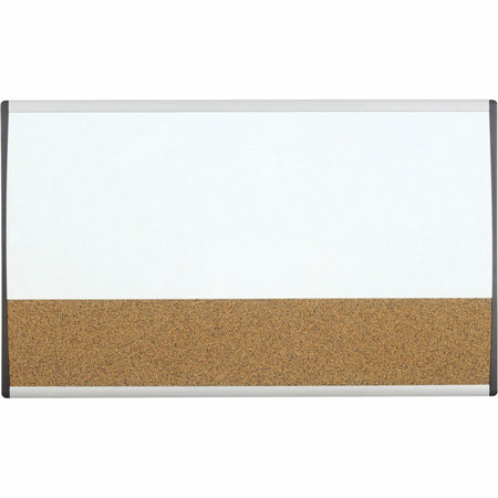 Quartet Arc Cubicle Combination Board - 30" (2.5 ft) Width x 18" (1.5 ft) Height - White Cork Surface - Silver Aluminum Frame - Horizontal - Magnetic - 1 Each