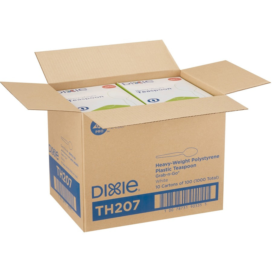 Dixie Heavyweight Disposable Teaspoons Grab-N-Go by GP Pro - Top